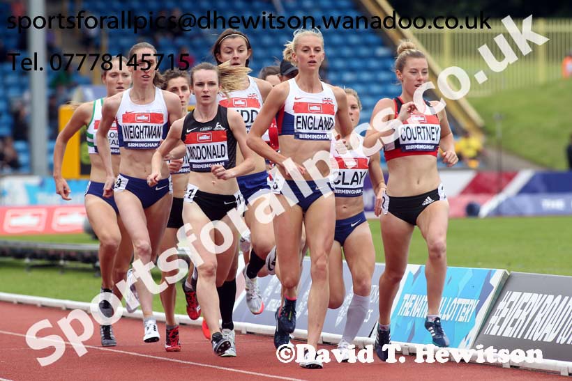 Womens 1500 metres, British Championships, Birmingham. Photo: David T. Hewitson/Sports for All Pics